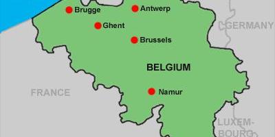 Belgia kart - Kart Belgia (Vest-Europa - Europa)